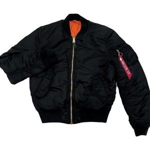 Alpha Industries MA-1 Bomber Jacket Slim Fit / Black / Large